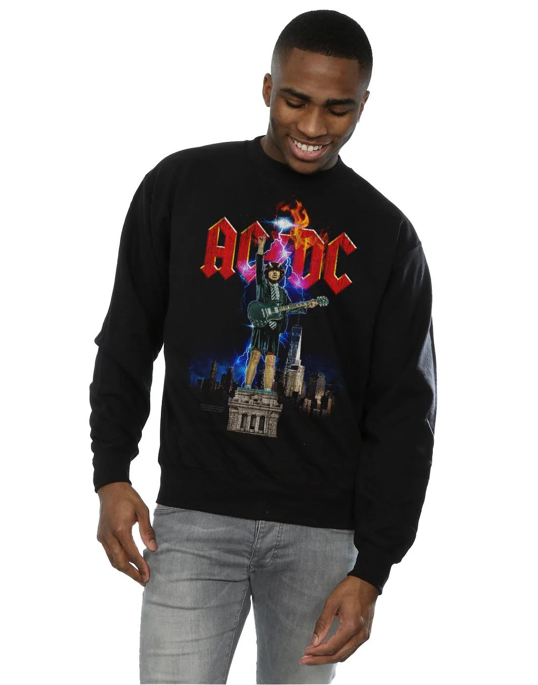 AC/DC Mens Angus NYC Cotton Sweatshirt
