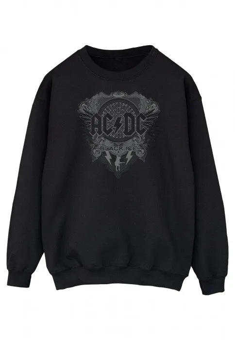 AC/DC Mens Black Ice Cotton Sweatshirt