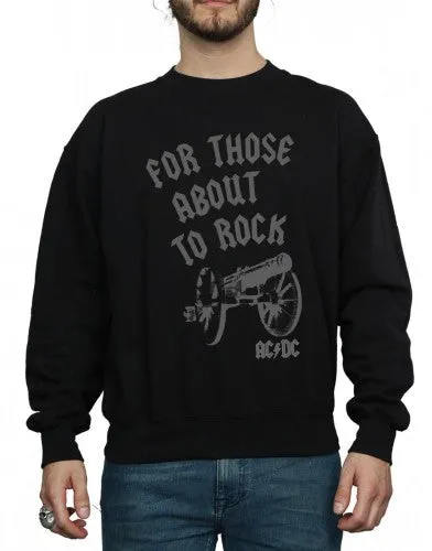 AC/DC Mens For Those About To Rock Cannon Cotton Sweatshirt