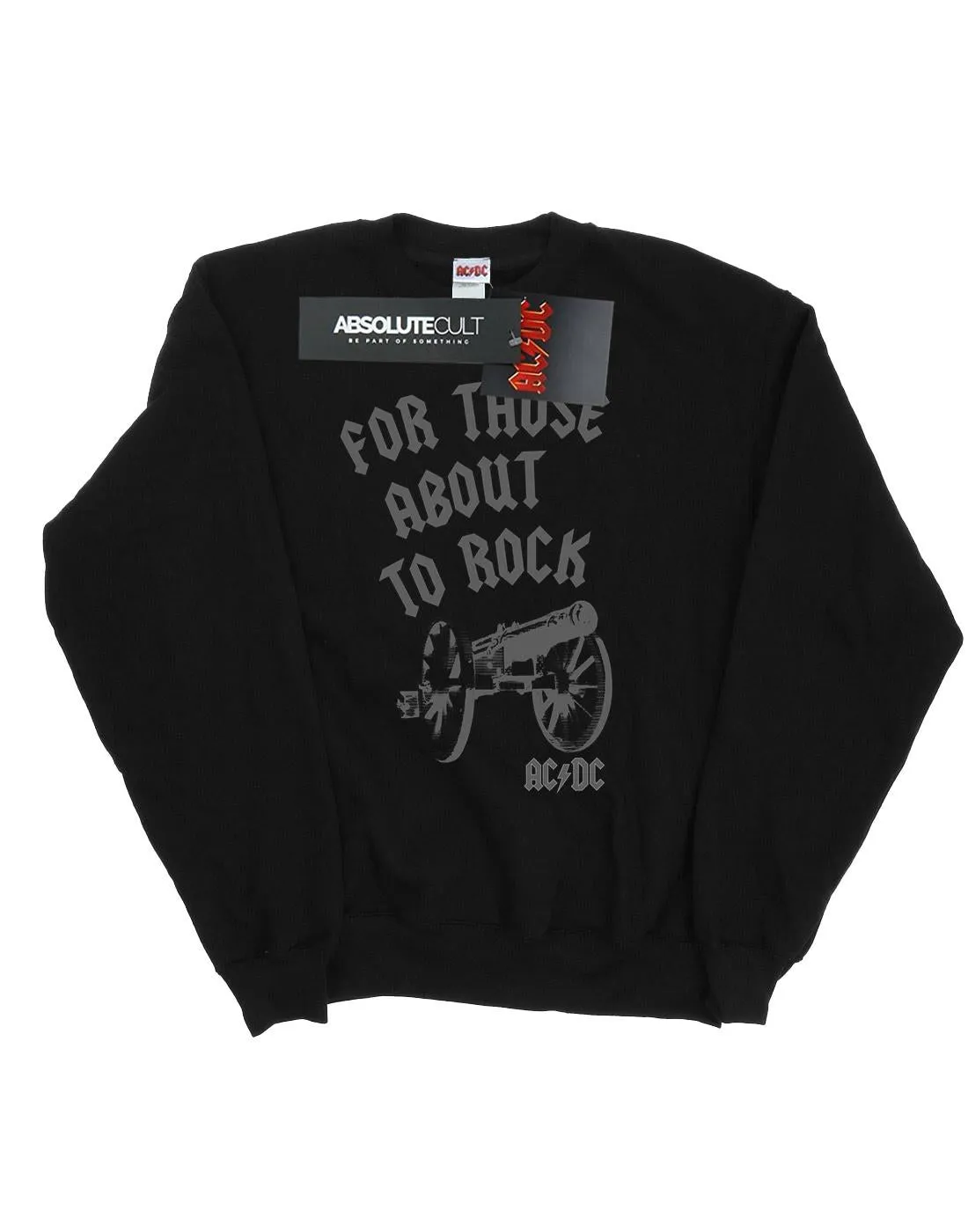 AC/DC Mens For Those About To Rock Cannon Cotton Sweatshirt