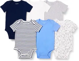 Amazon Essentials Unisex Babies' Short-Sleeve Bodysuits, Multipacks