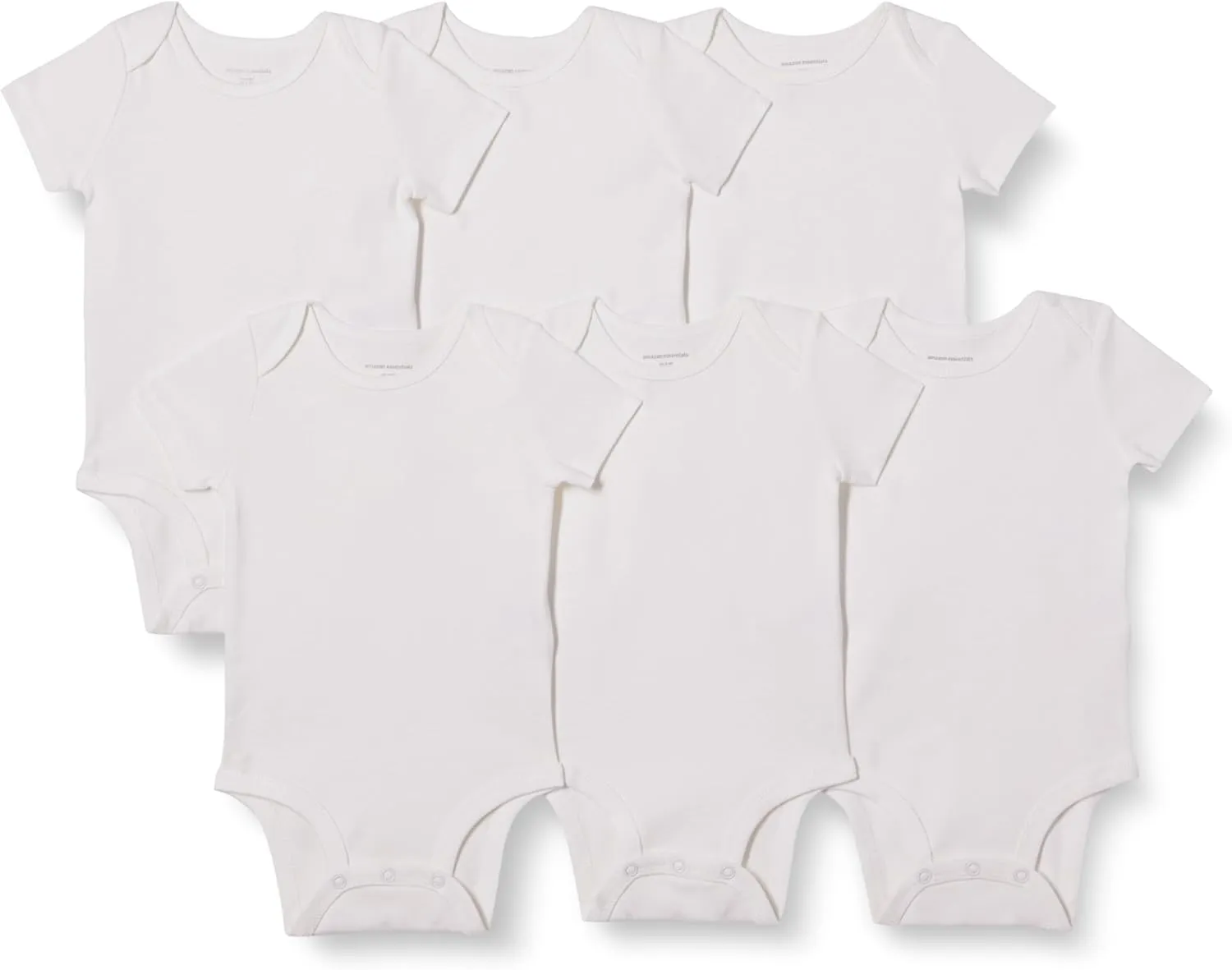 Amazon Essentials Unisex Babies' Short-Sleeve Bodysuits, Multipacks