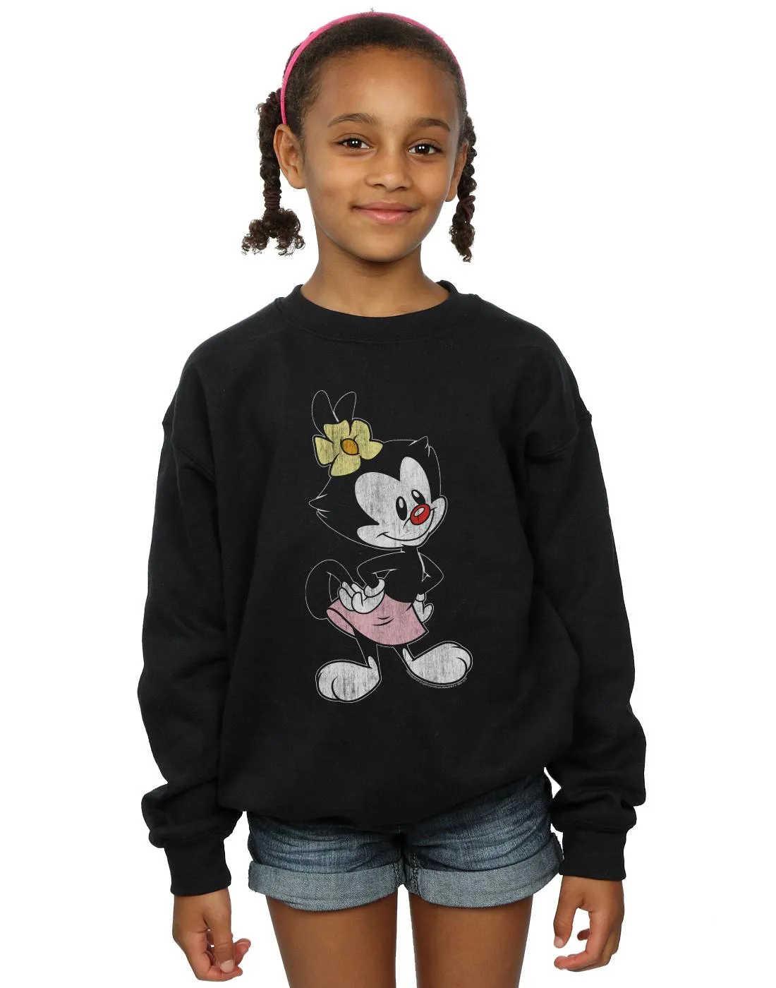 Animaniacs Girls Dot Classic Pose Sweatshirt