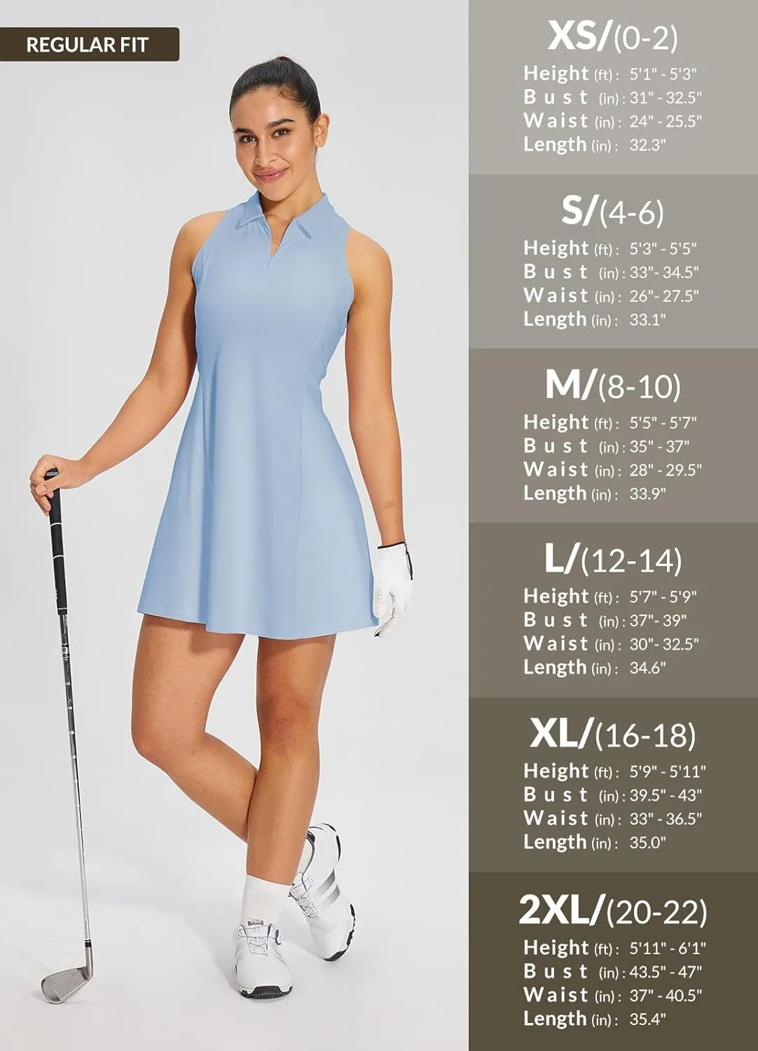 baleaf Womens Golf Dress Sleeveless Tennis Dresses with Built in Shorts Pockets Racerback Workout Athletic