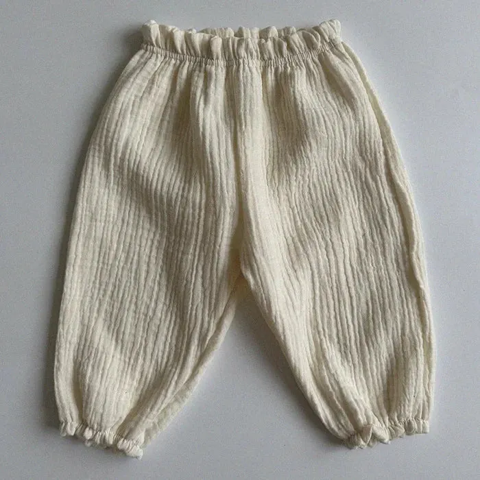 Boys and Girls' Summer New Floral Bloomers Organic Cotton Baby Pants Baby Loose Casual Pants Korean Version Mosquito Proof Pants