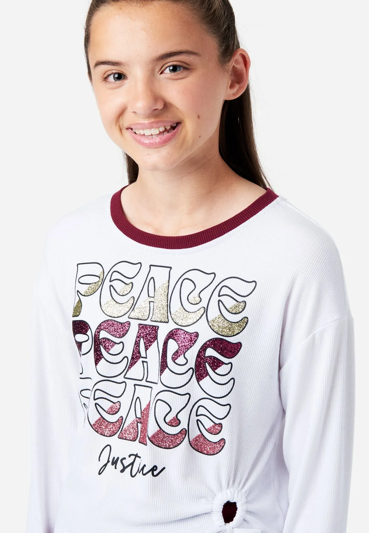Collection X by Justice Ring Front Long Sleeve Tee