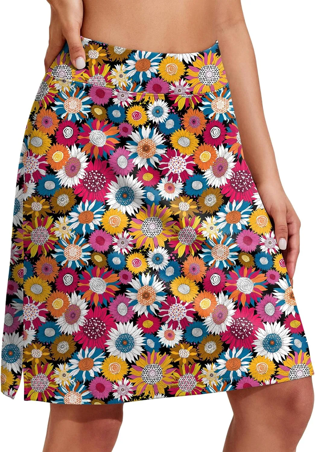 COOrun Women's 20" Knee Length Skorts Skirts Athletic Tennis Skorts Long Golf Skirt with Pockets Modest Skirts