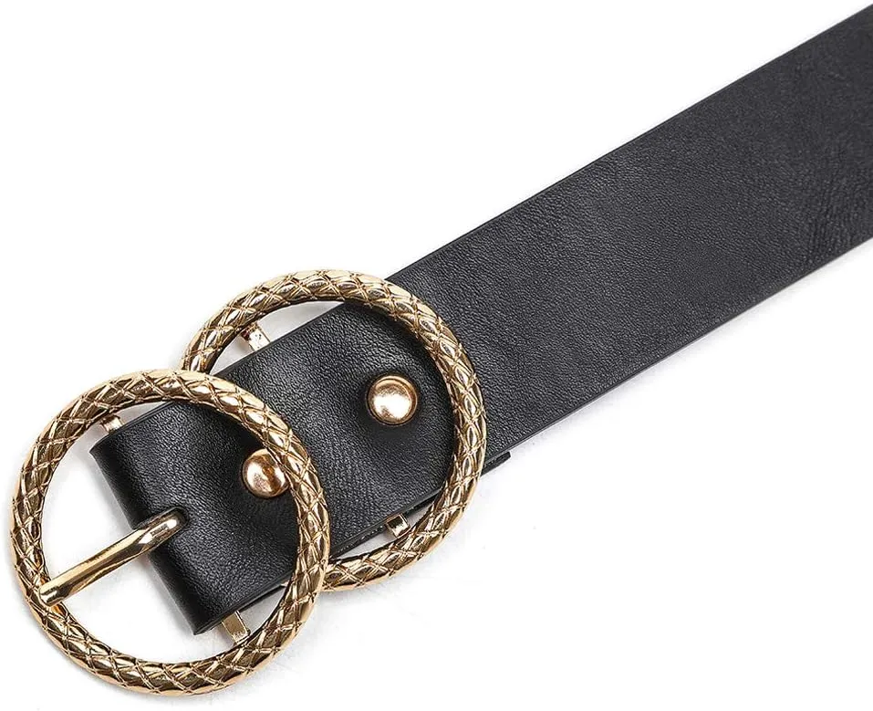 Earnda Women's Leather Belt Fashion Soft Faux Leather Waist Belts For Jeans Dress