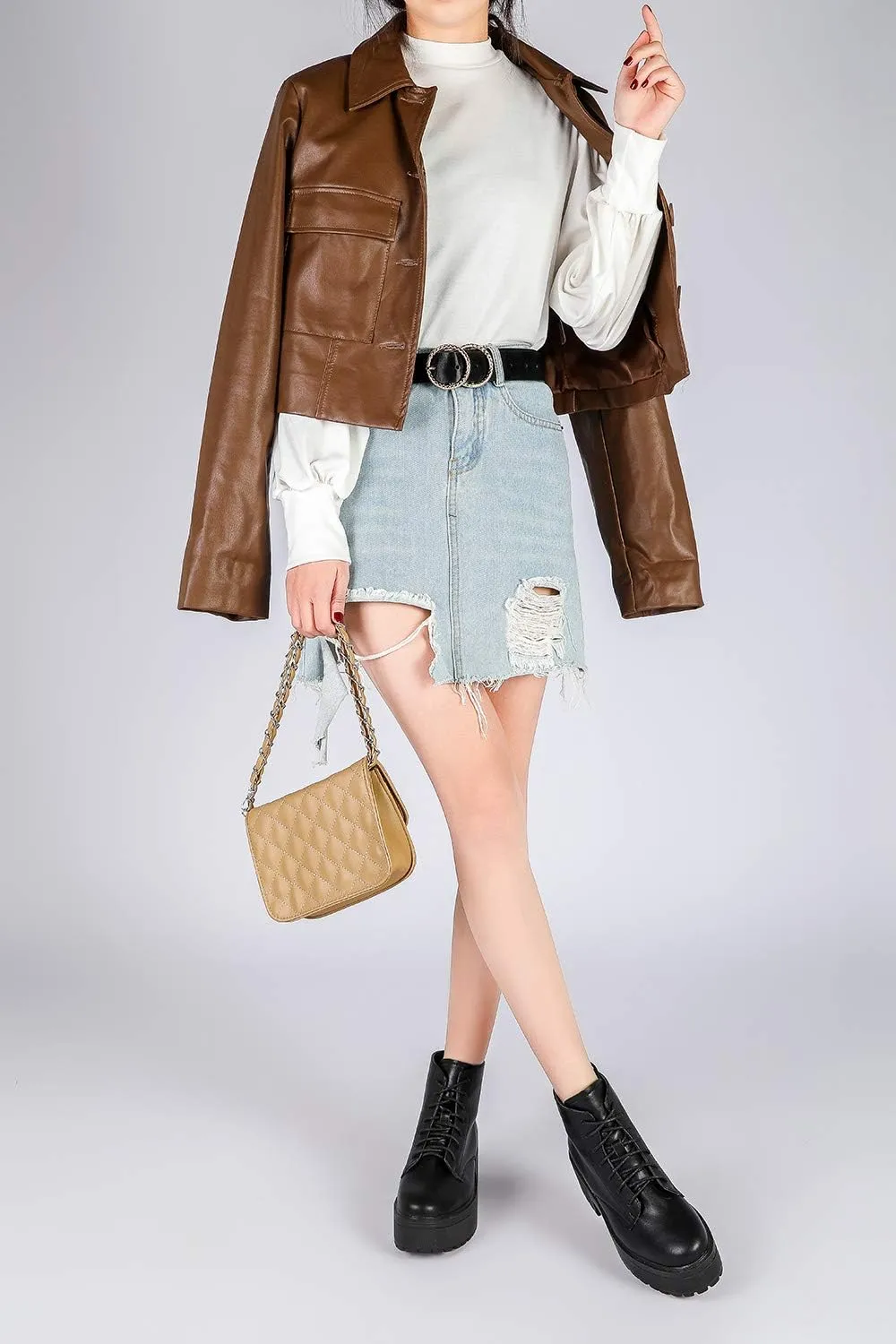 Earnda Women's Leather Belt Fashion Soft Faux Leather Waist Belts For Jeans Dress