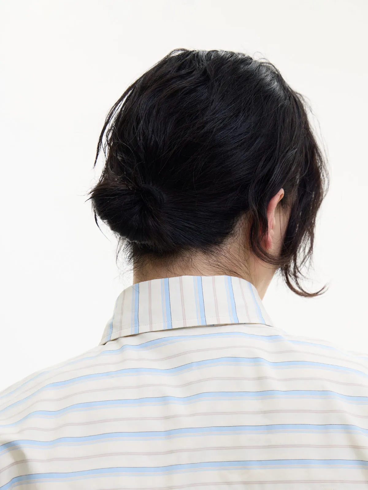 Embroidered Stripes Loose Long-sleeved Shirt【s0000004180】