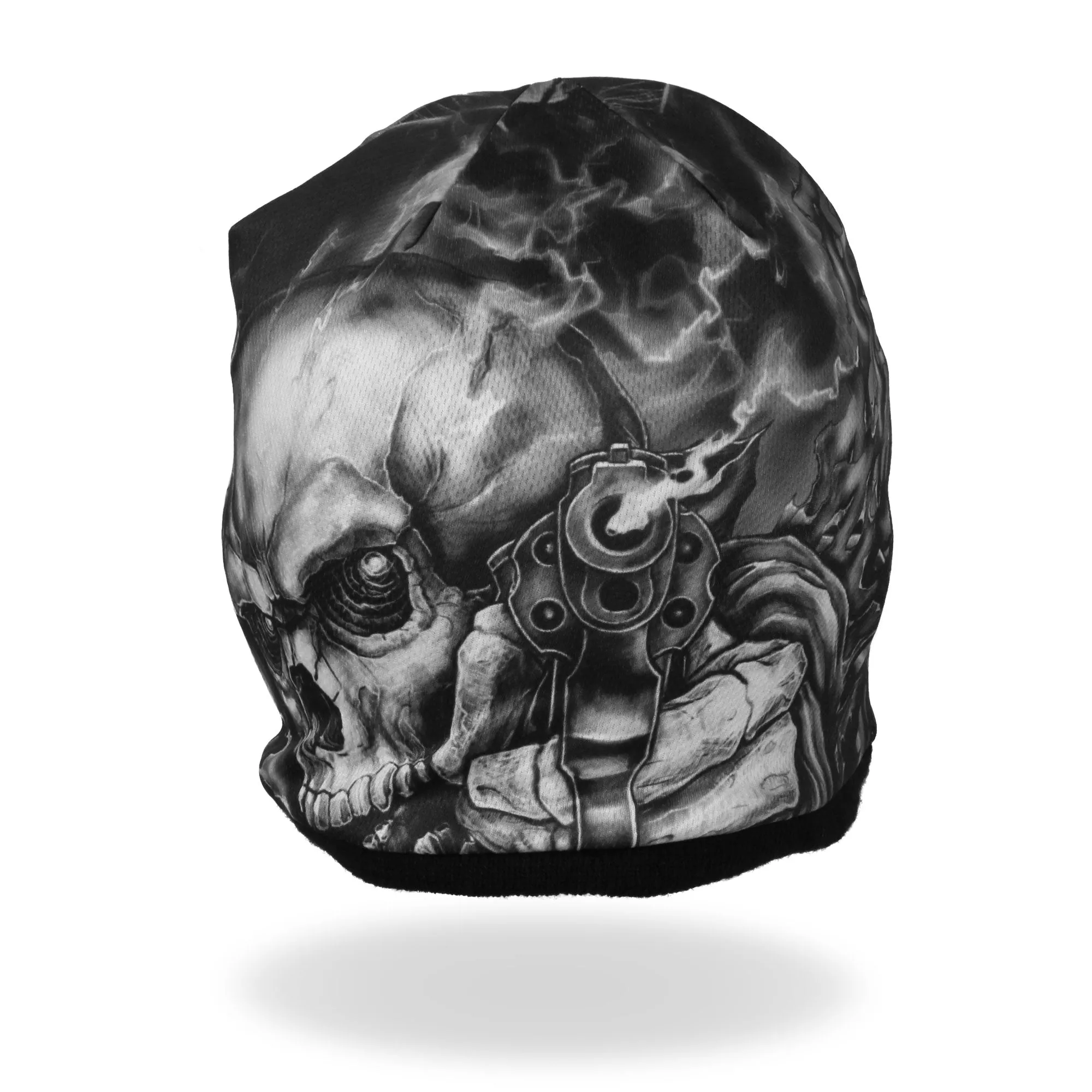 Hot Leathers KHC1037 Smoking Gun Skull Soft Beanie