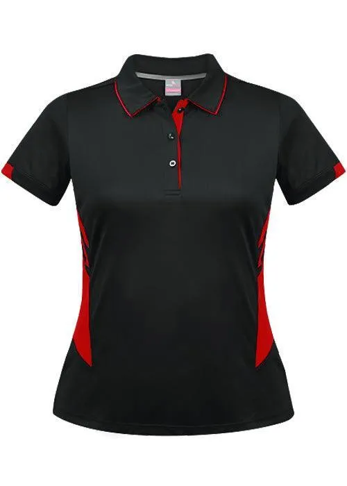 Ladies Tasman Polo Black/Red