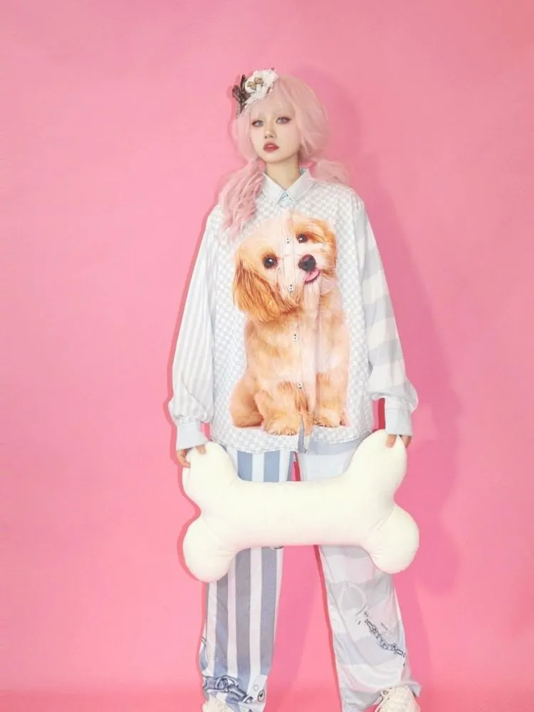 Long-sleeved printed shirt【s0000003672】