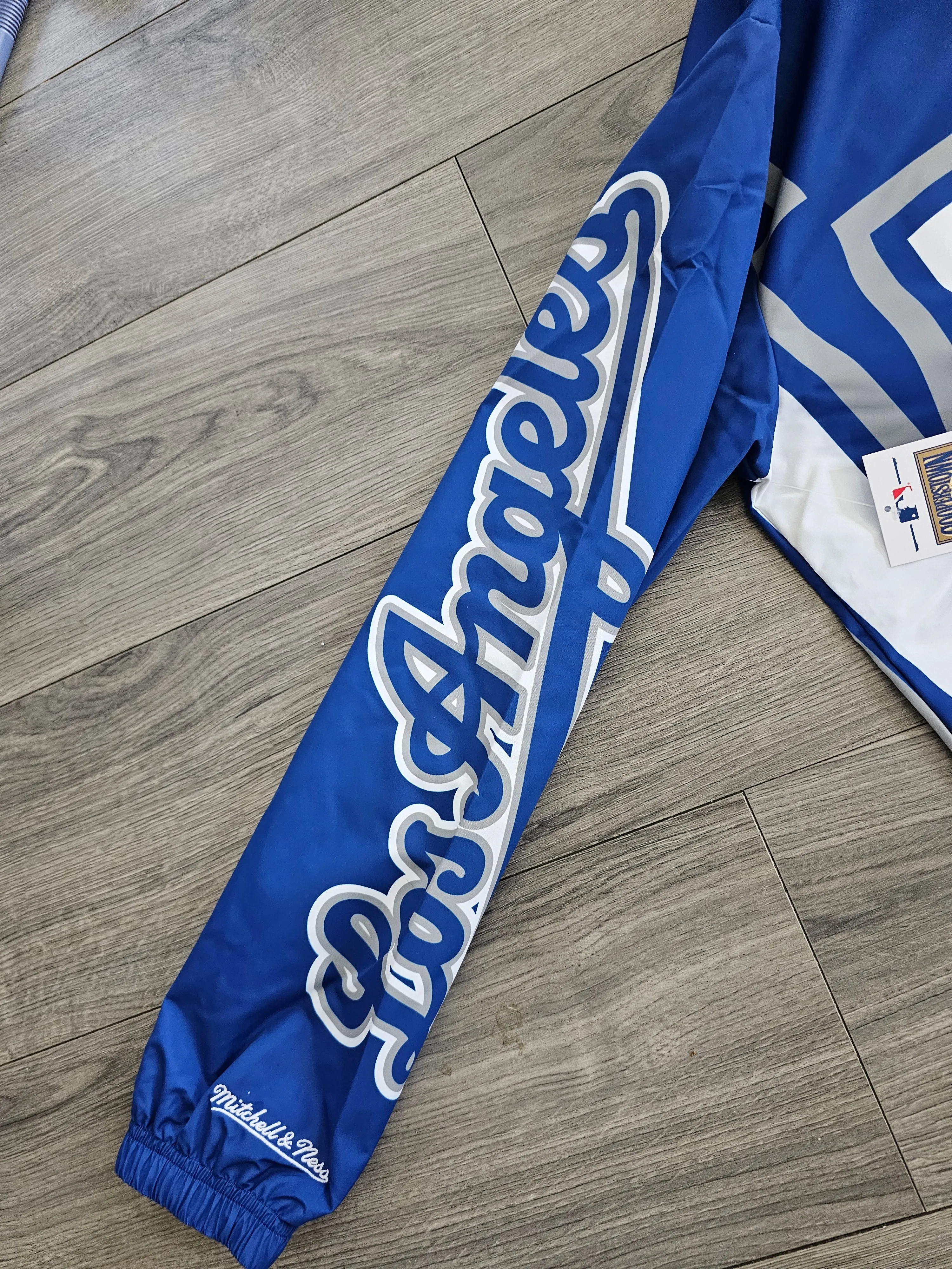 Los Angeles Dodgers Mitchell & Ness Blue Team Logo Windbreaker Jacket