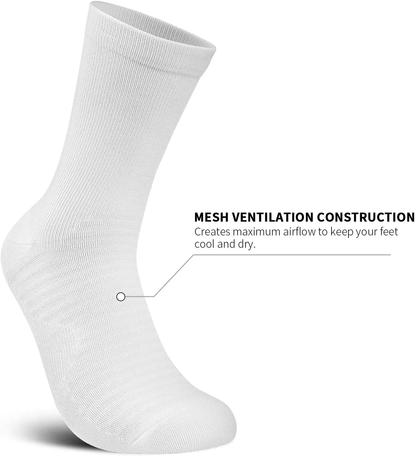 PAPLUS Compression Athletic Crew Socks (6 Pairs) for Men & Women