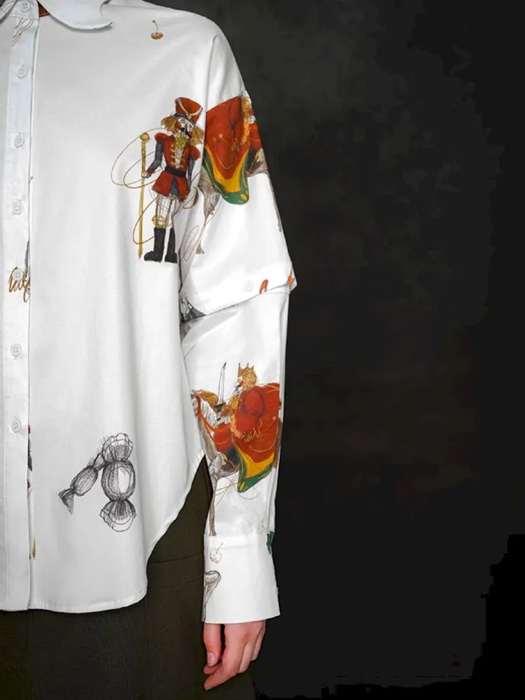 Removable sleeve thickened long-sleeved shirt【s0000005373】