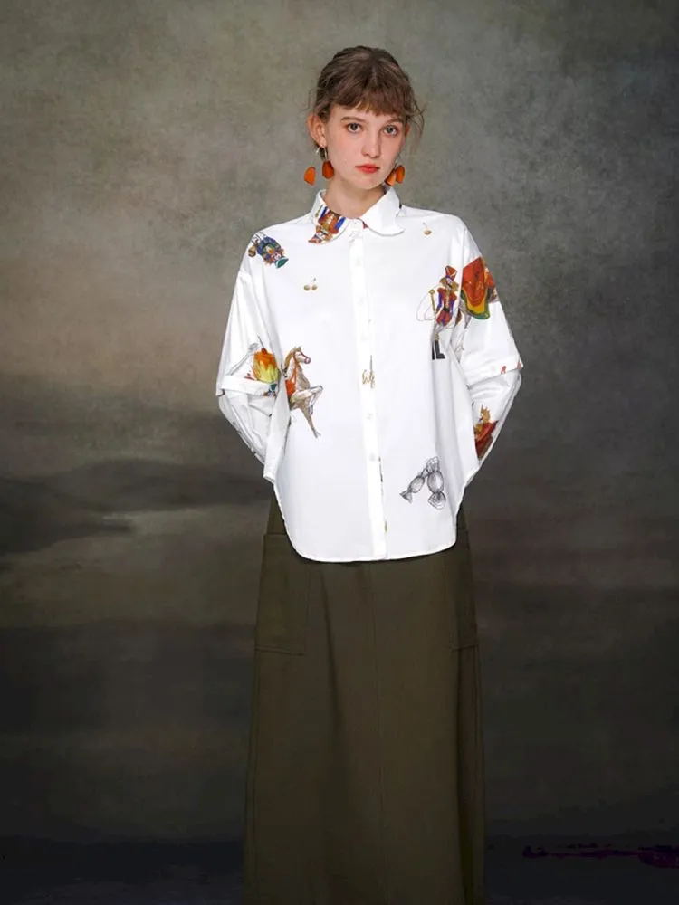 Removable sleeve thickened long-sleeved shirt【s0000005373】