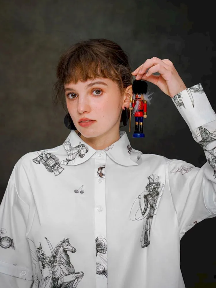 Removable sleeve thickened long-sleeved shirt【s0000005373】