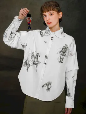 Removable sleeve thickened long-sleeved shirt【s0000005373】