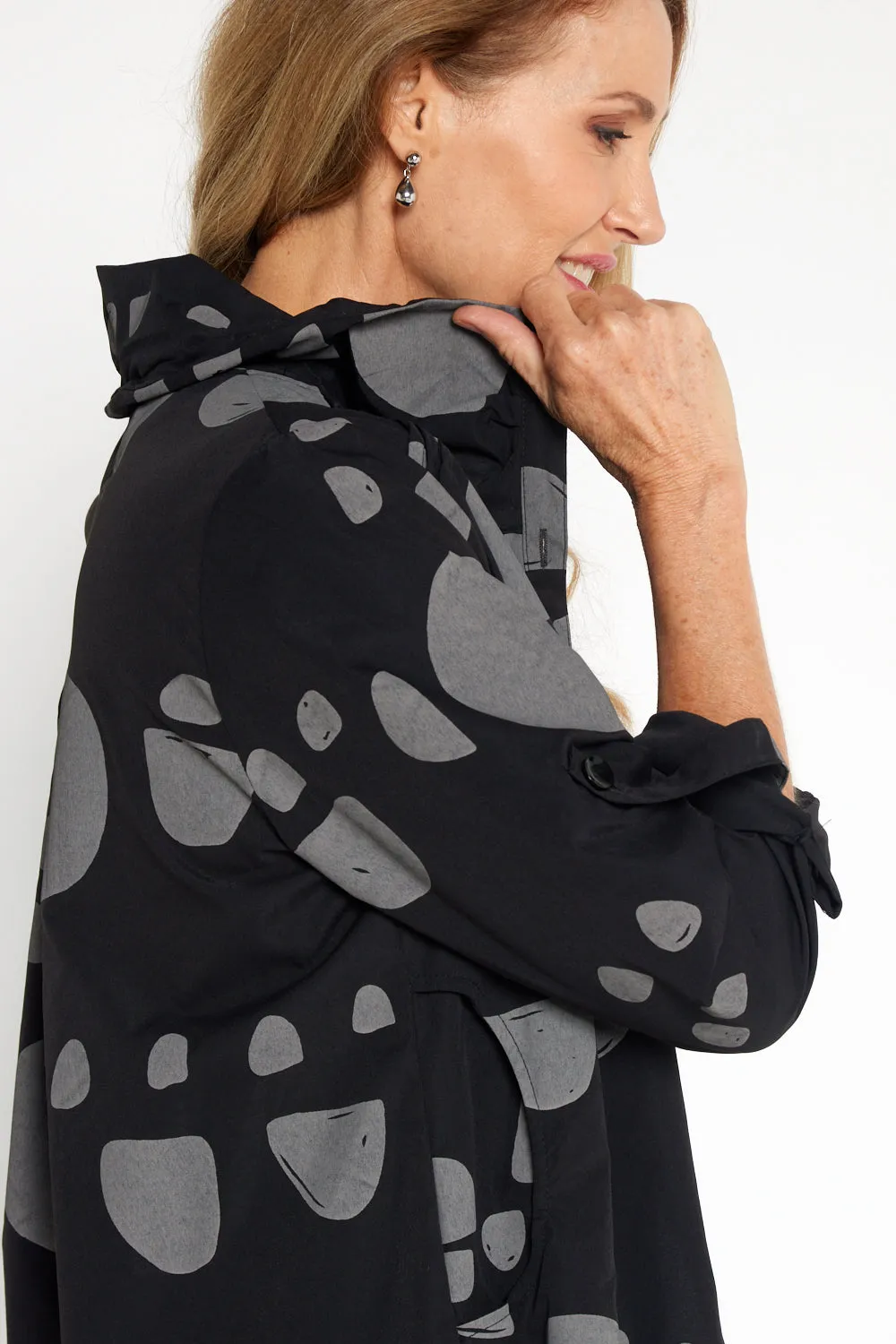 Roma Jacket - Black/Grey Spot
