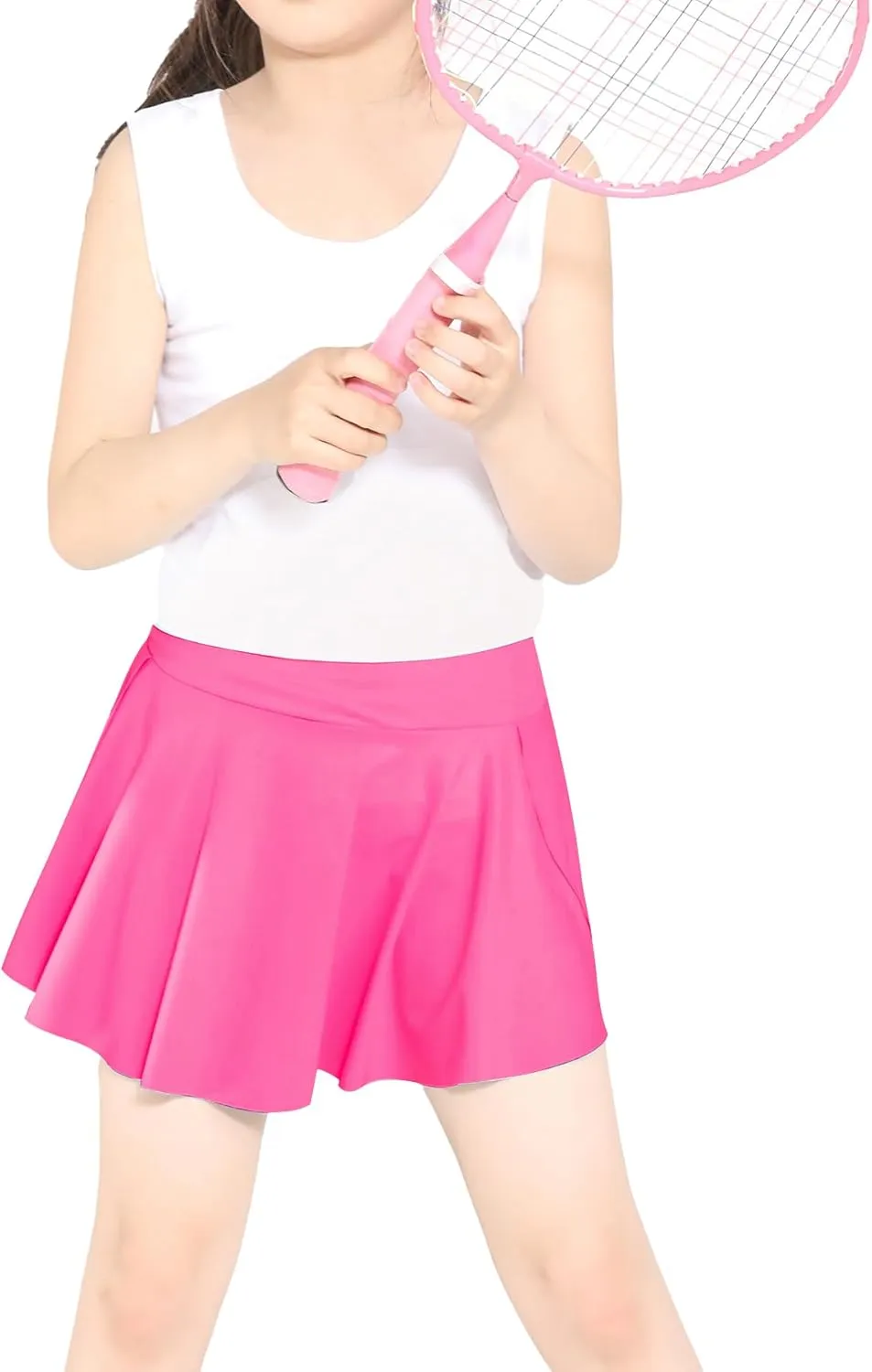 Skort Girls, Athletic Skirts for Tennis Golf, Butterfly Flowy Shorts for Kids, Shorts with Pocket