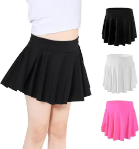 Skort Girls, Athletic Skirts for Tennis Golf, Butterfly Flowy Shorts for Kids, Shorts with Pocket