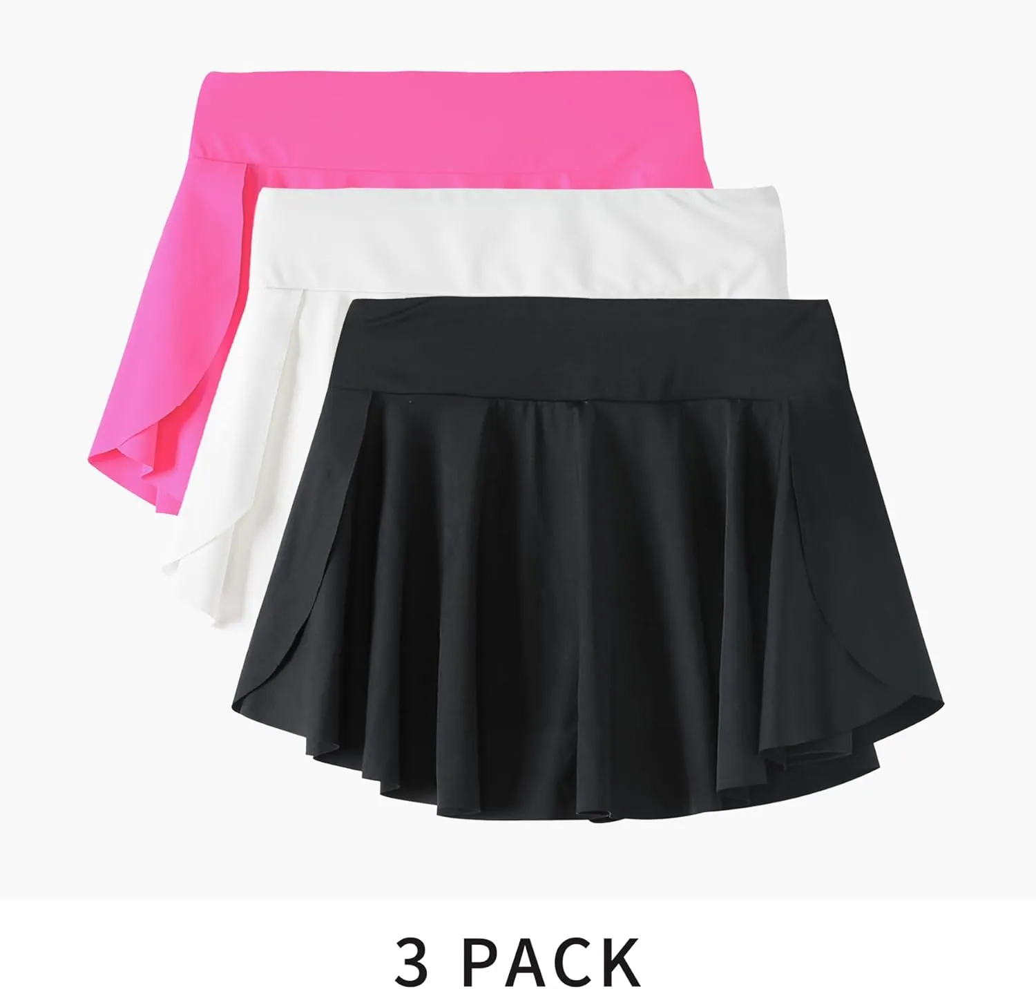 Skort Girls, Athletic Skirts for Tennis Golf, Butterfly Flowy Shorts for Kids, Shorts with Pocket