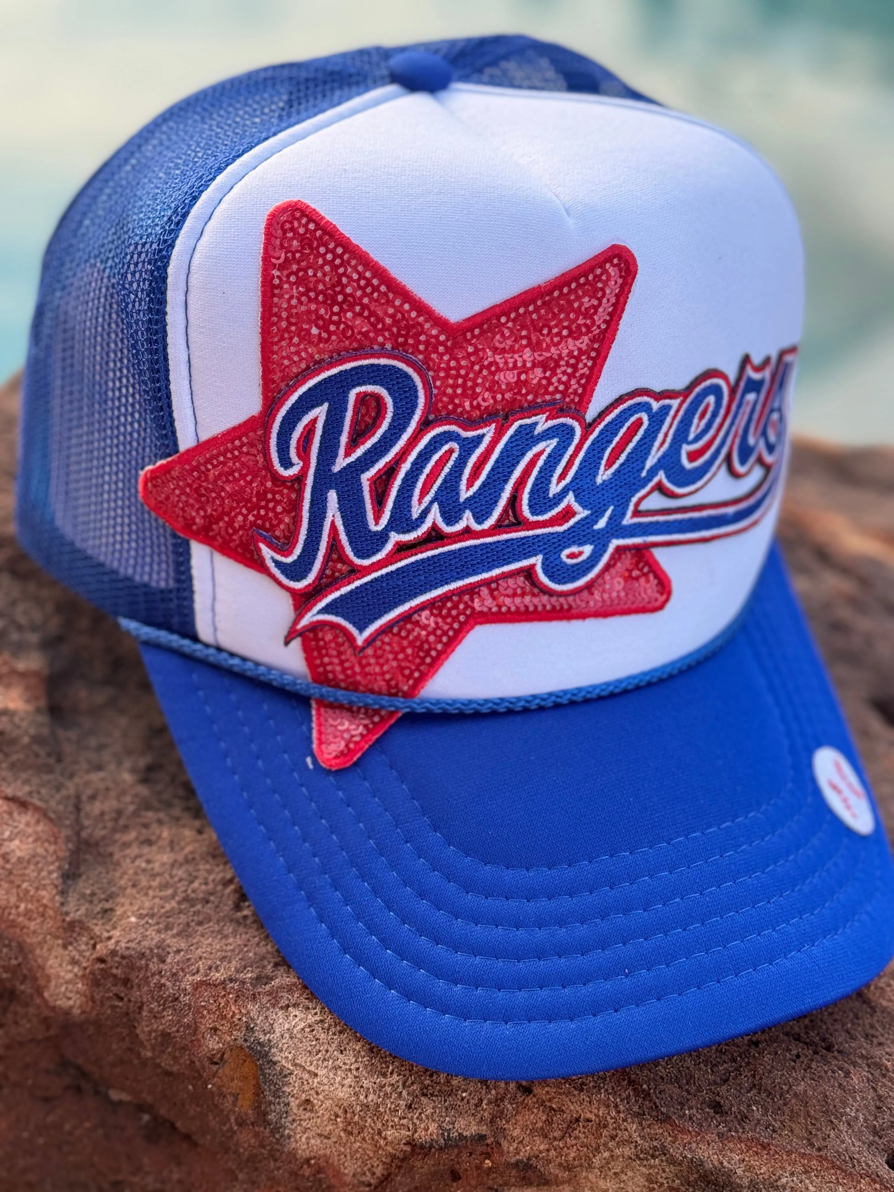 Texas Rangers Baseball Patch Trucker Caps