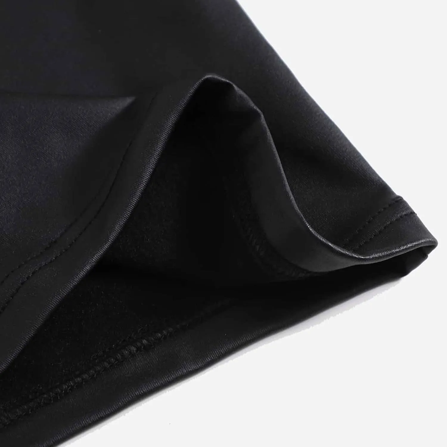 Women's Spaghetti Strap Tank Tops PU Leather Camisole Bralette Bodycon Crop Top Casual Cami Shirt Party Club Wear